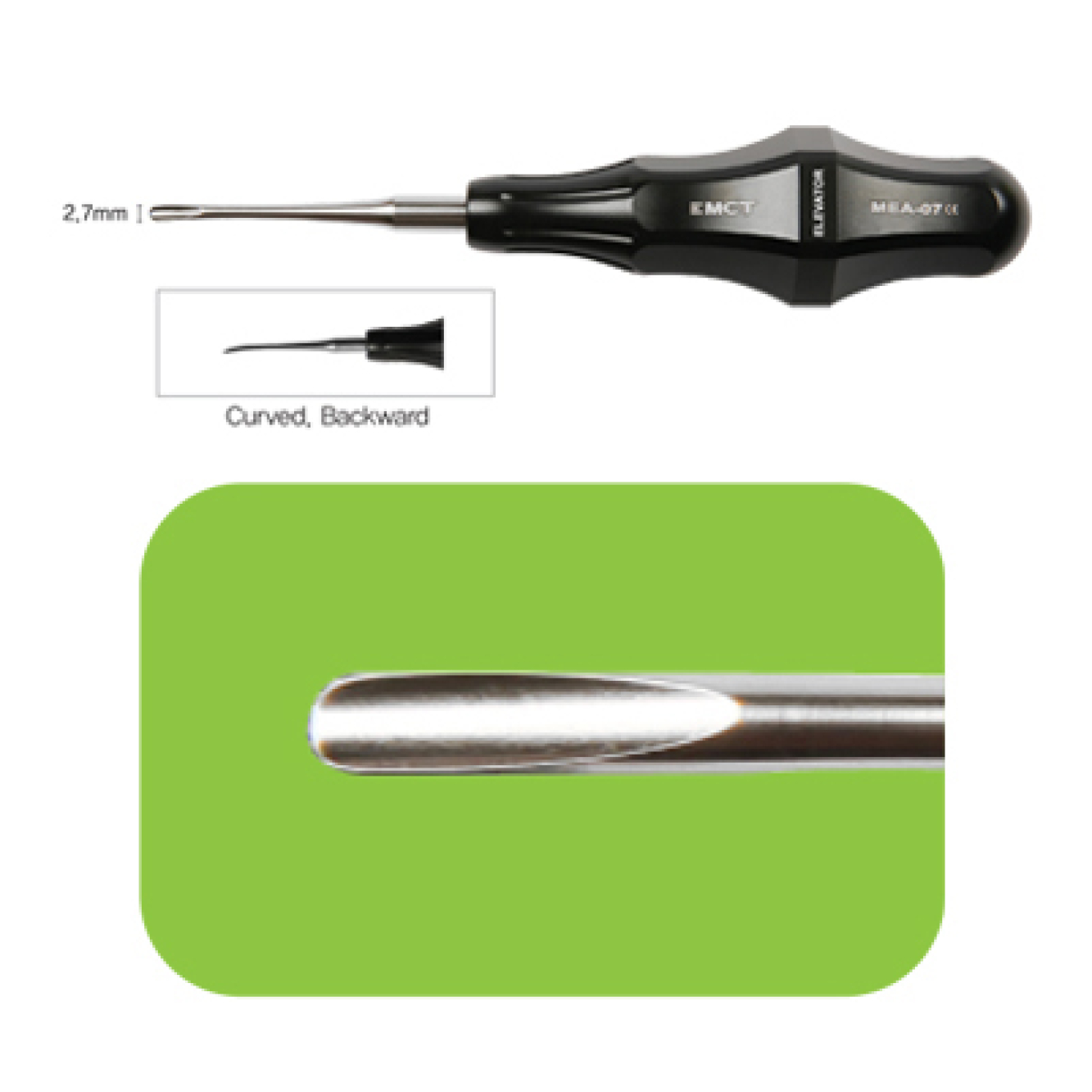 MEA-07 Корневой элеватор A07 Bein для для глубоких корней зубов, Mr.Curette Tech, Южная Корея