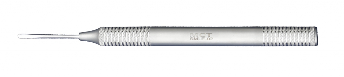 SMLE-02 Стоматологический Люксатор Bein периотомного типа гибкий, прямой, зубчатый, ширина 2.9 мм, Mr.Curette Tech, Южная Корея