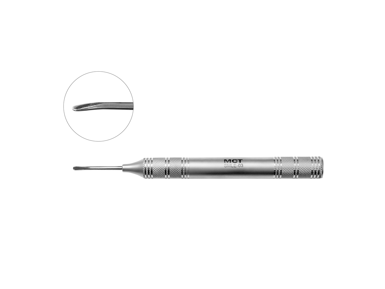 SMLE-03 Люксатор Bein периотомного типа, изогнутый, зубчатый, ширина 2.9 мм, Mr.Curette Tech, Южная Корея