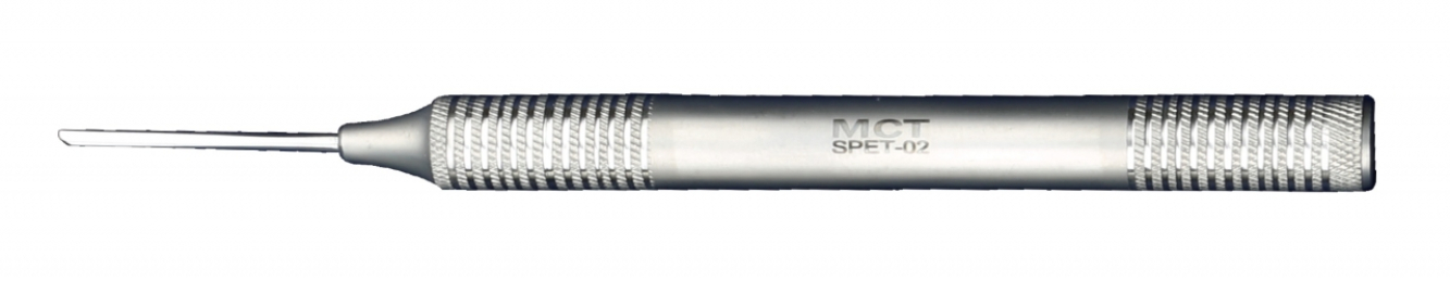 SPET-02 Стоматологический периотом гибкий, прямой, зубчатый, ширина 2.2 мм, Mr.Curette Tech, Южная Корея