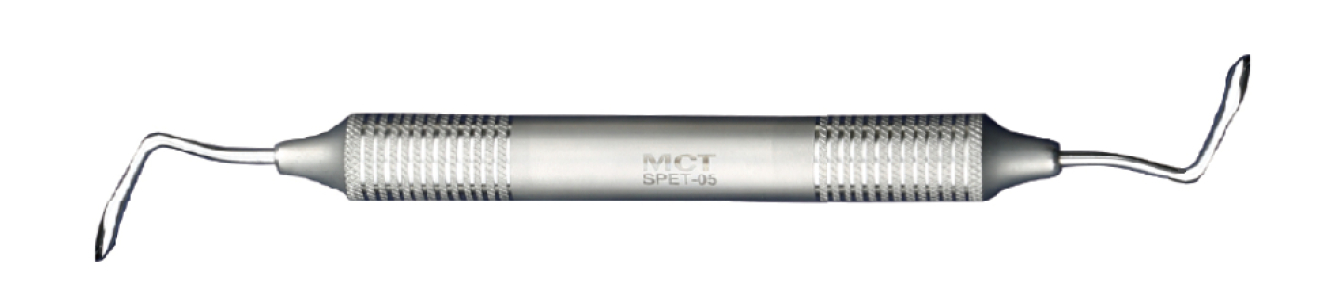 SPET-05 Периотом гибкий, изогнутый, зубчатый, ширина 3.6 мм, Mr.Curette Tech, Южная Корея