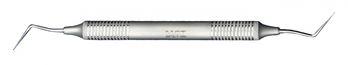 SPET-06 Периотом гибкий, изогнутый, зубчатый, ширина 2.3 мм, Mr.Curette Tech, Южная Корея