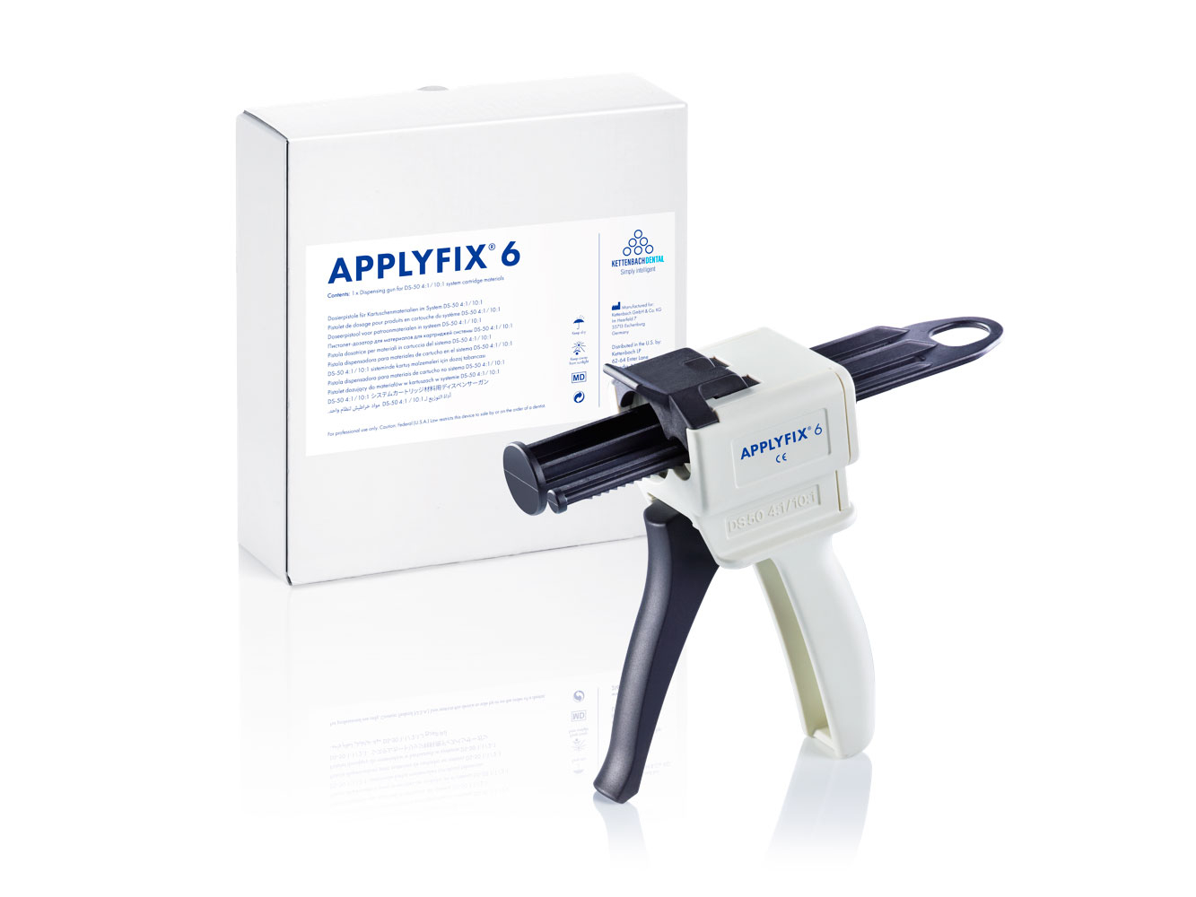 Applyfix 6 ручной дозатор (стоматологический пистолет-диспенсер ) для смешивания Visalys Temp в пропорции 10:1, Kettenbach (Германия)