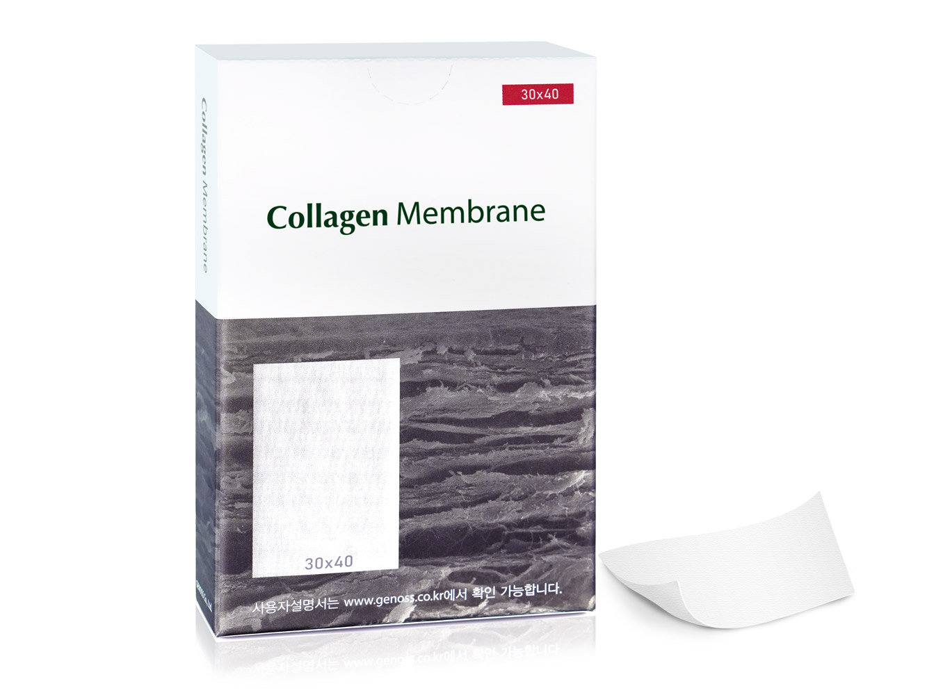 GCM3040 Резорбируемая мембрана Collagen Membrane, Genoss (Ю.Корея)