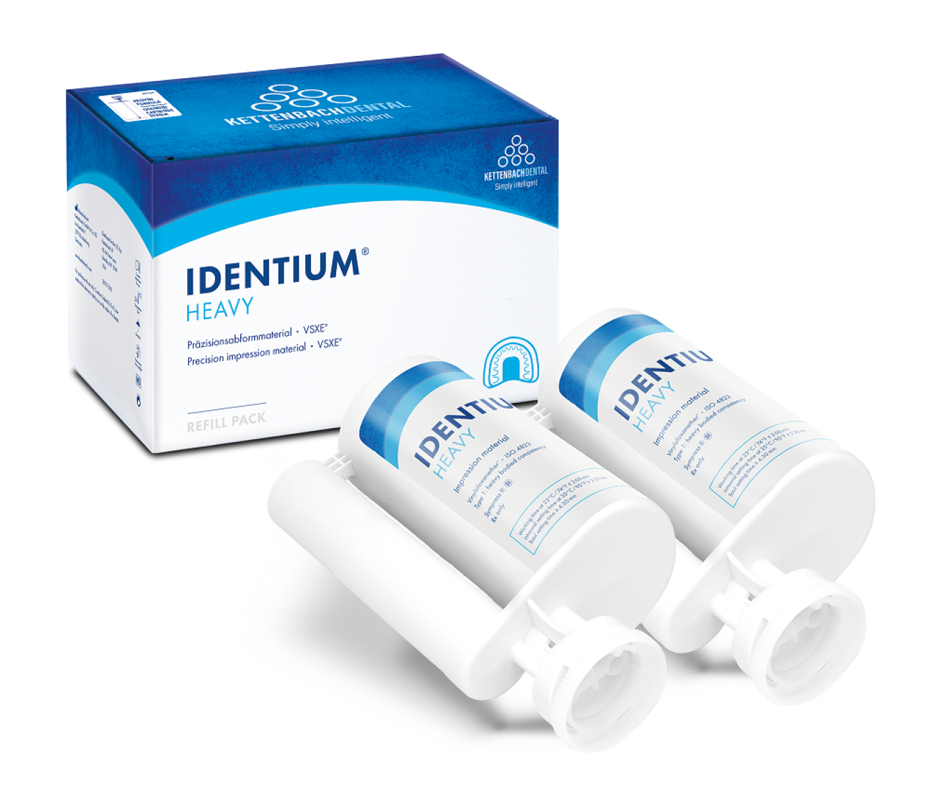 Стоматологический оттискный материал Kettenbach Identium Heavy Refill pack, 14725, Kettenbach (Германия), (2х380ml)