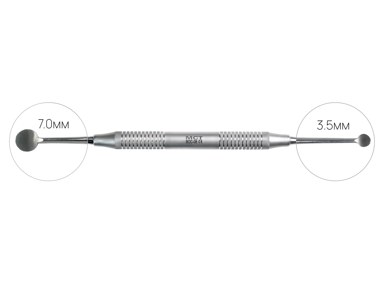 BOC-08 Стоматологическая кюретажная ложка, зубчатая, Mr.Curette Tech, Южная Корея