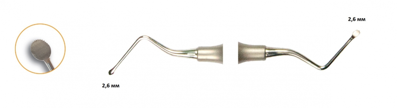 BOC-10 Кюретажная ложка, зубчатая, Mr.Curette Tech, Южная Корея