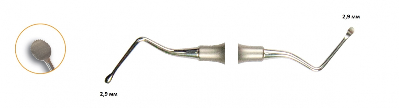 BOC-11 Кюретажная ложка, зубчатая, Mr.Curette Tech, Южная Корея
