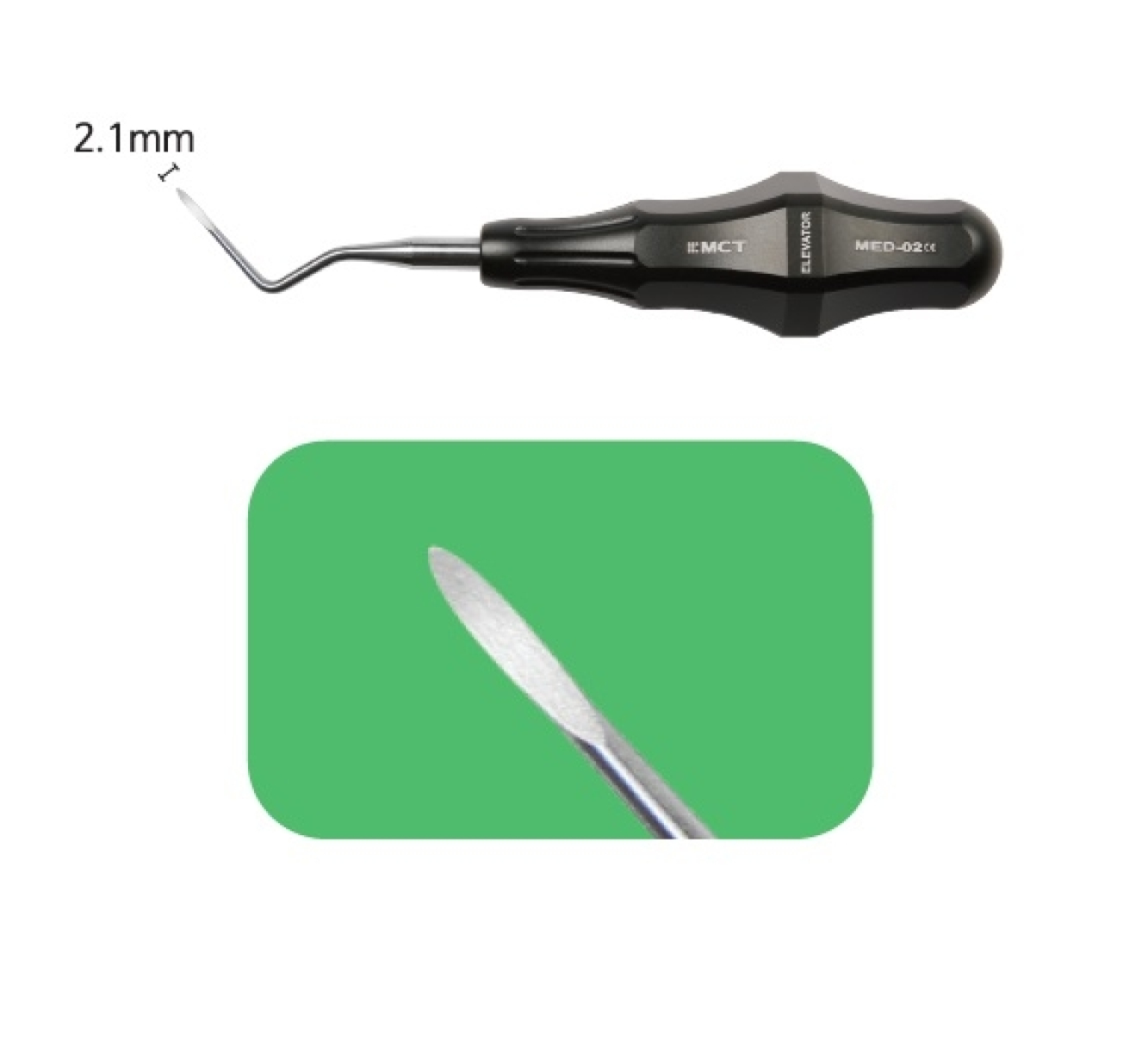 MED-02 Корневой элеватор D02 Heidbrink для удаления отломков корней, левый, Mr.Curette Tech, Южная Корея