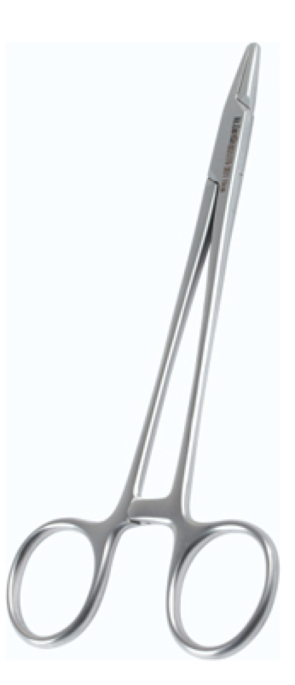 NDH-03 Стоматологический иглодержатель, сталь, 16 см, Mr.Curette Tech, Южная Корея