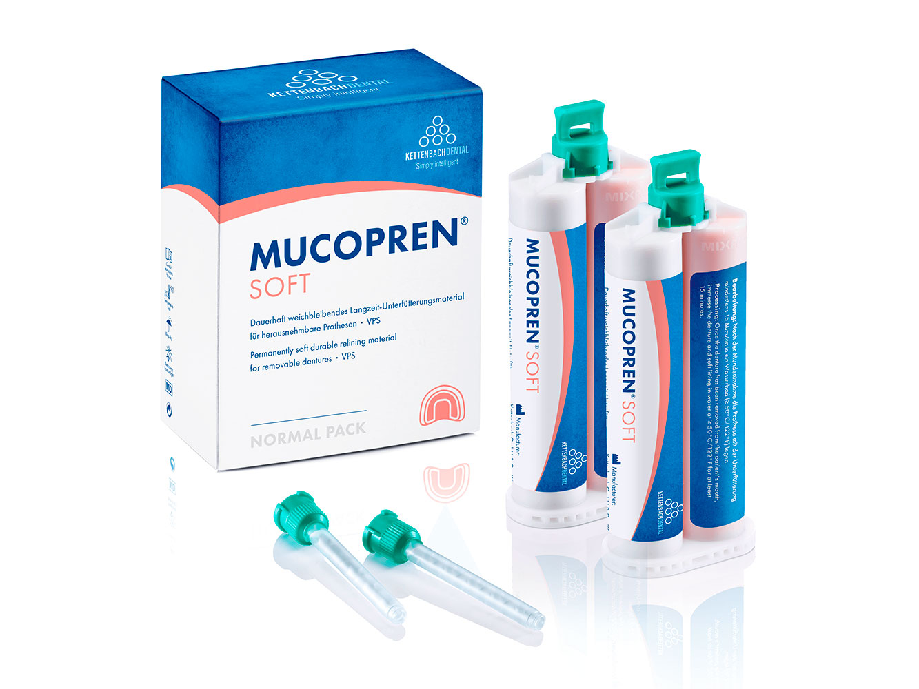 Mucopren soft Normal Pack, Стоматологический материал для перебазировки протезов (15687), Kettenbach (Германия)