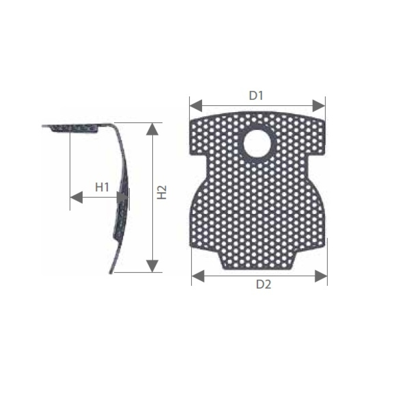 TM210127 Титановая сетка (мембрана) с шестигранными отверстиями для спейсеров, двухсторонняя, Mr.Curette Tech, Южная Корея