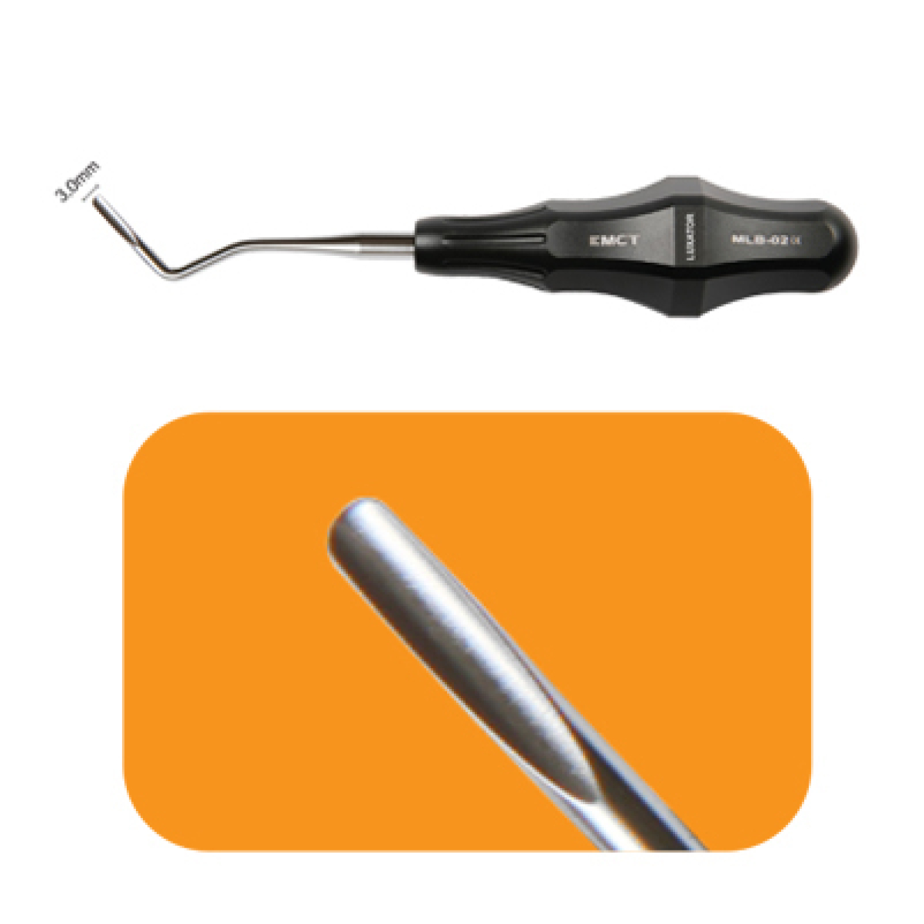 MLB-02 Люксатор Bein для задней зоны, B02, левый, ширина 3 мм, Mr.Curette Tech, Южная Корея