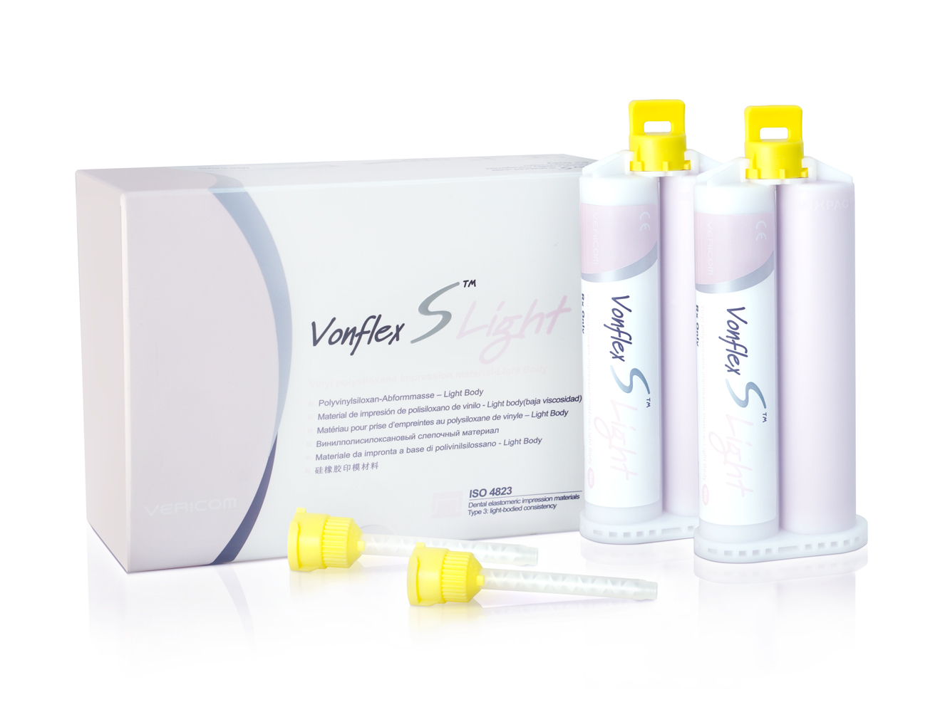 Vonflex S Light Normal: А-силиконовый коригирующий слепочный материал, высокотекучий