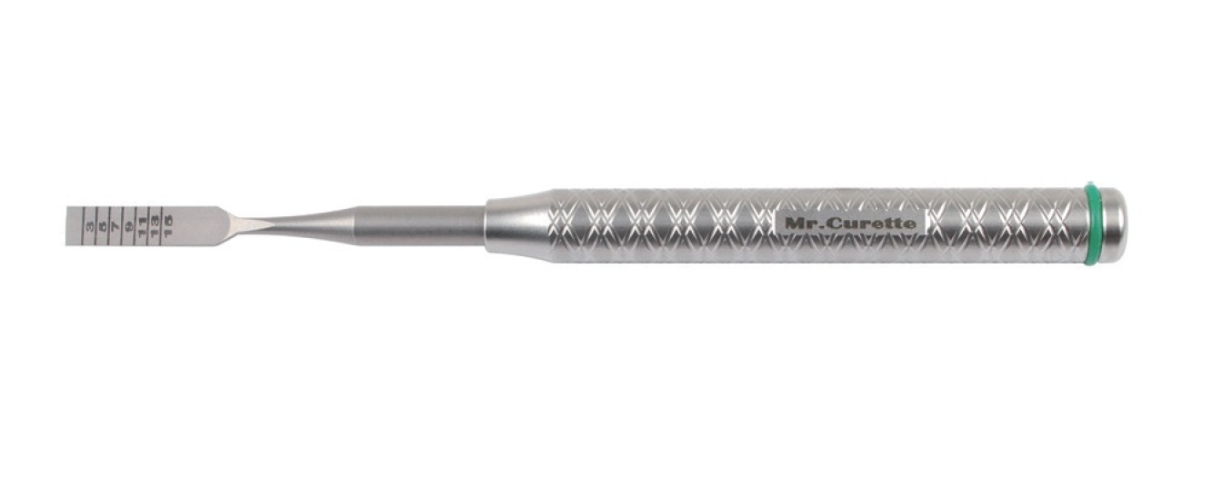 SPC-04 Стоматологическое долото градуированное, прямое, ширина 6 мм, толщина 0.5 мм, Mr.Curette Tech, Южная Корея