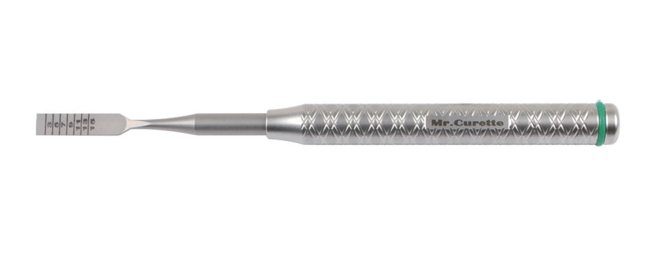 SPC-04 Долото градуированное, прямое, ширина 6 мм, толщина 0.5 мм, Mr.Curette Tech, Южная Корея