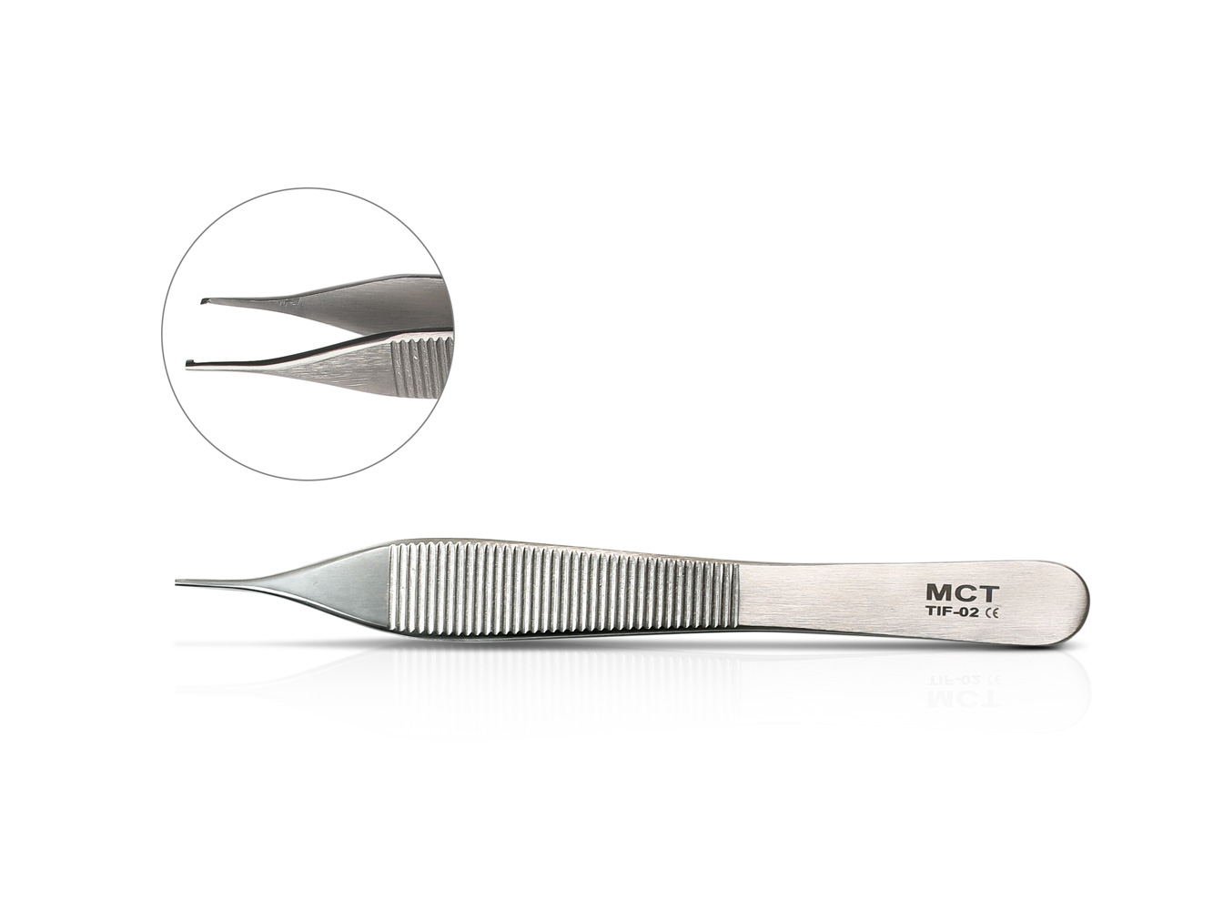 TIF-02 Стоматологический пинцет с зубцами Adson, Mr.Curette Tech, Южная Корея