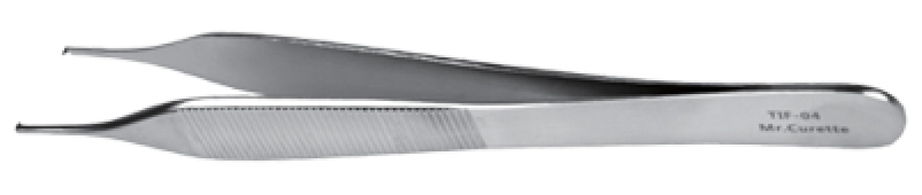 TIF-04 Стоматологический пинцет c зубцами Adson, Mr.Curette Tech, Южная Корея