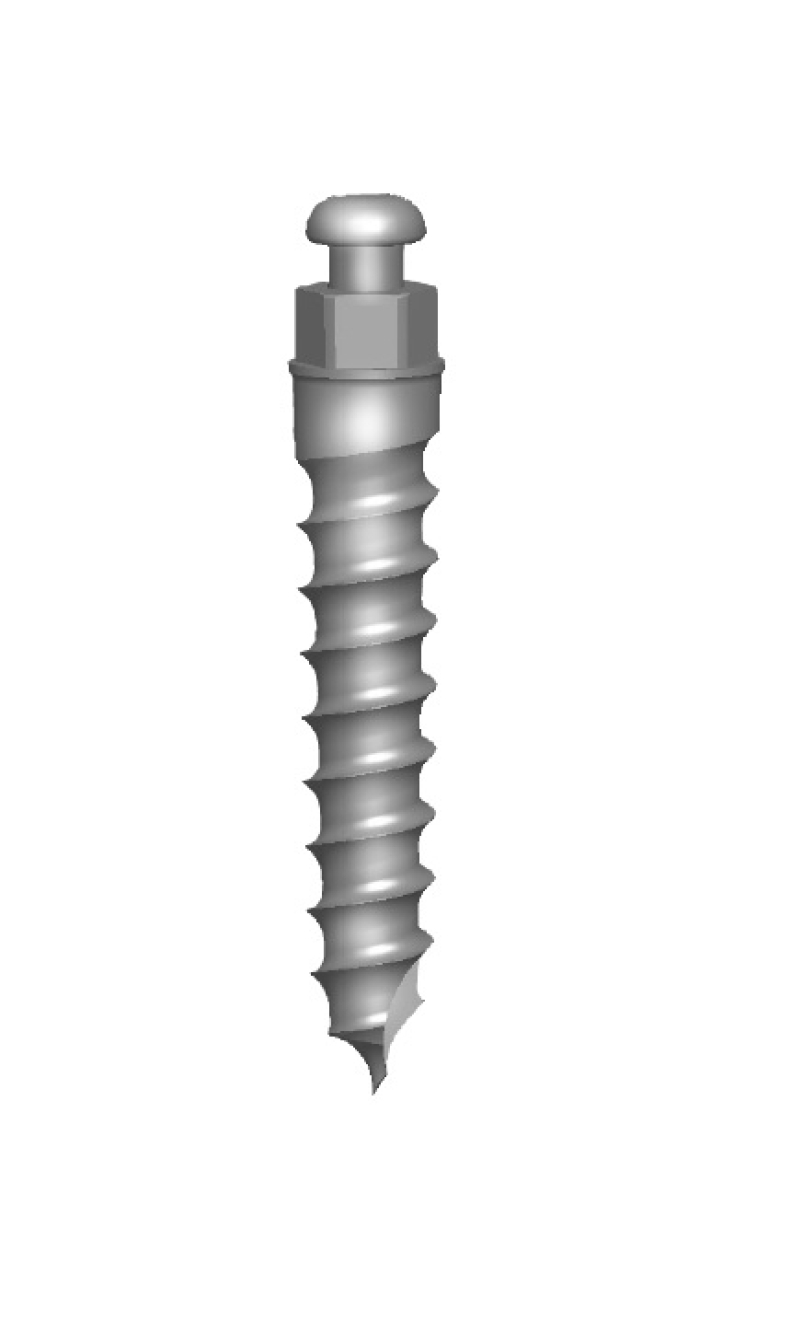 SA-S-14-010 Стоматологический ортодонтический винт с тонкой головкой, диаметр 1.4 мм, длина 10 мм, Mr.Curette Tech, Южная Корея