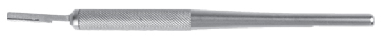 MEH-01 Стоматологическая ручка скальпеля круглая, прямая, с линейкой, Mr.Curette Tech, Южная Корея