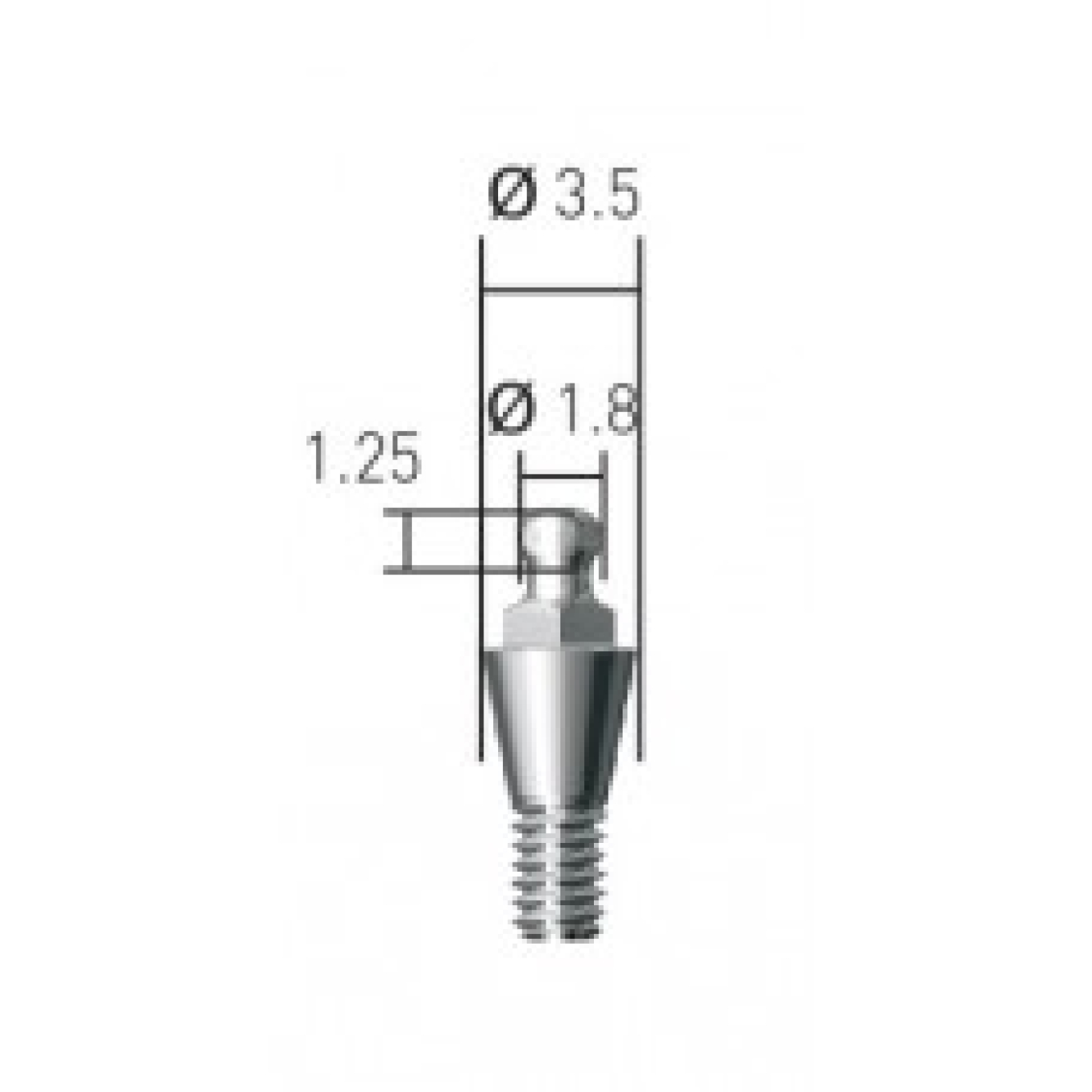 BAB350018 Шариковый аттачмент, Dentium (Ю.Корея)