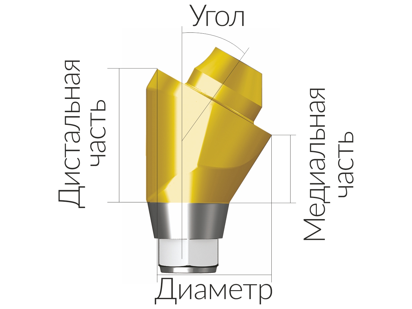 ASA55303018H  Винтовой угловой абатмент, диаметр 5.5 мм, Dentium (Ю.Корея)