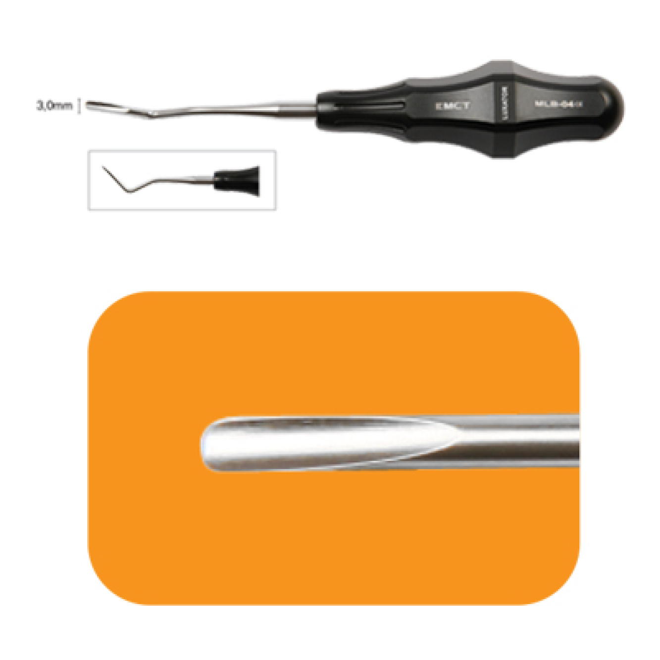 MLB-04 Люксатор Bein для задней зоны, B04, байонет, к себе, ширина 3 мм, Mr.Curette Tech, Южная Корея