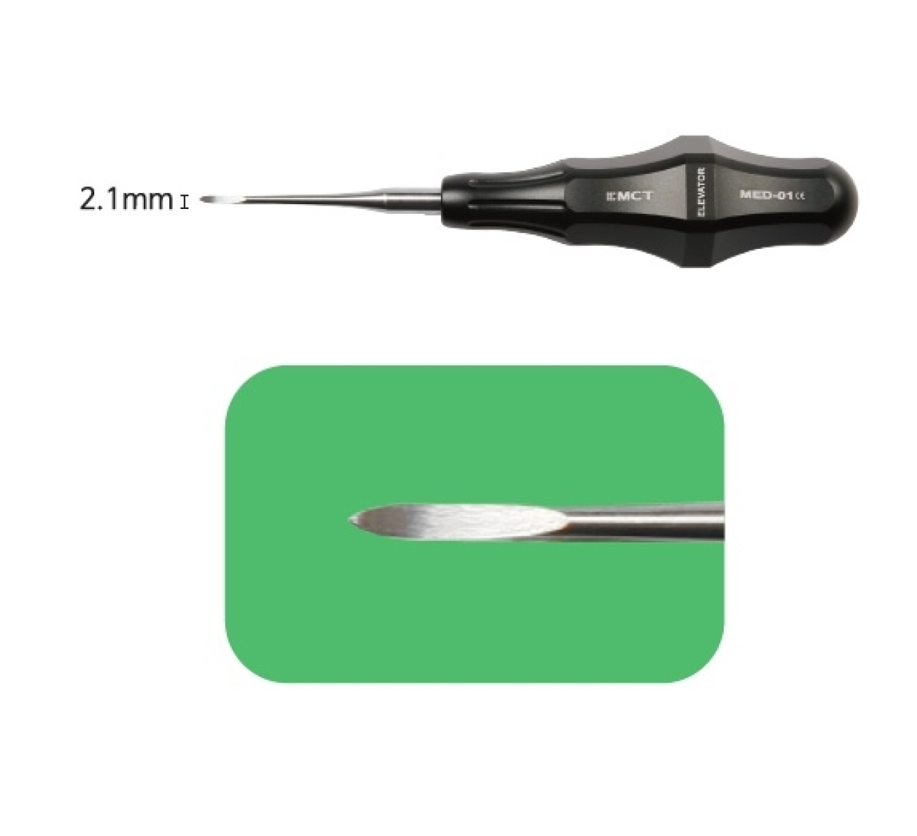 MED-01 Корневой элеватор D01 Heidbrink для удаления отломков корней, прямой, Mr.Curette Tech, Южная Корея