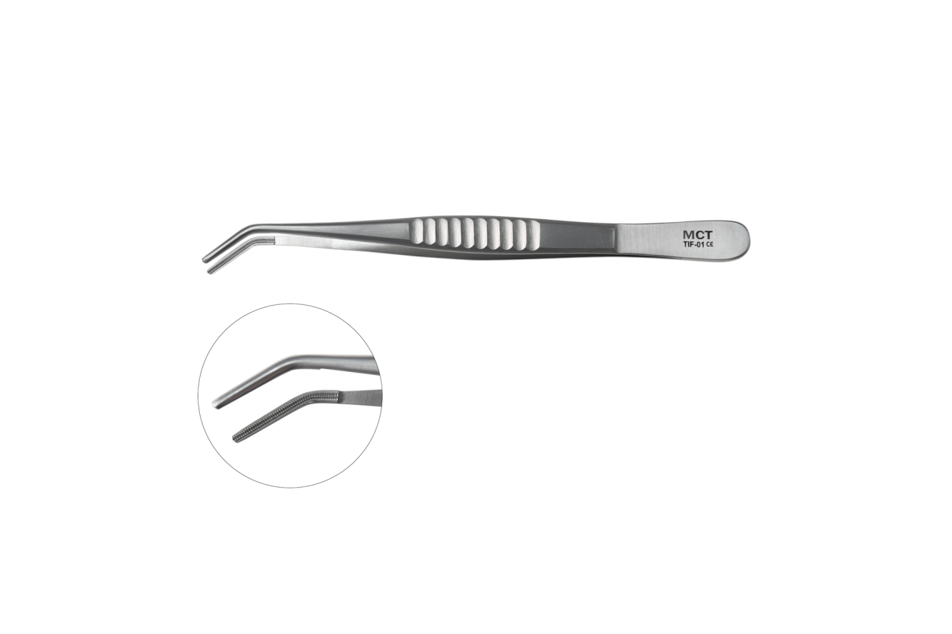 TIF-01 Стоматологический пинцет десневой, с двойным захватом, Mr.Curette Tech, Южная Корея