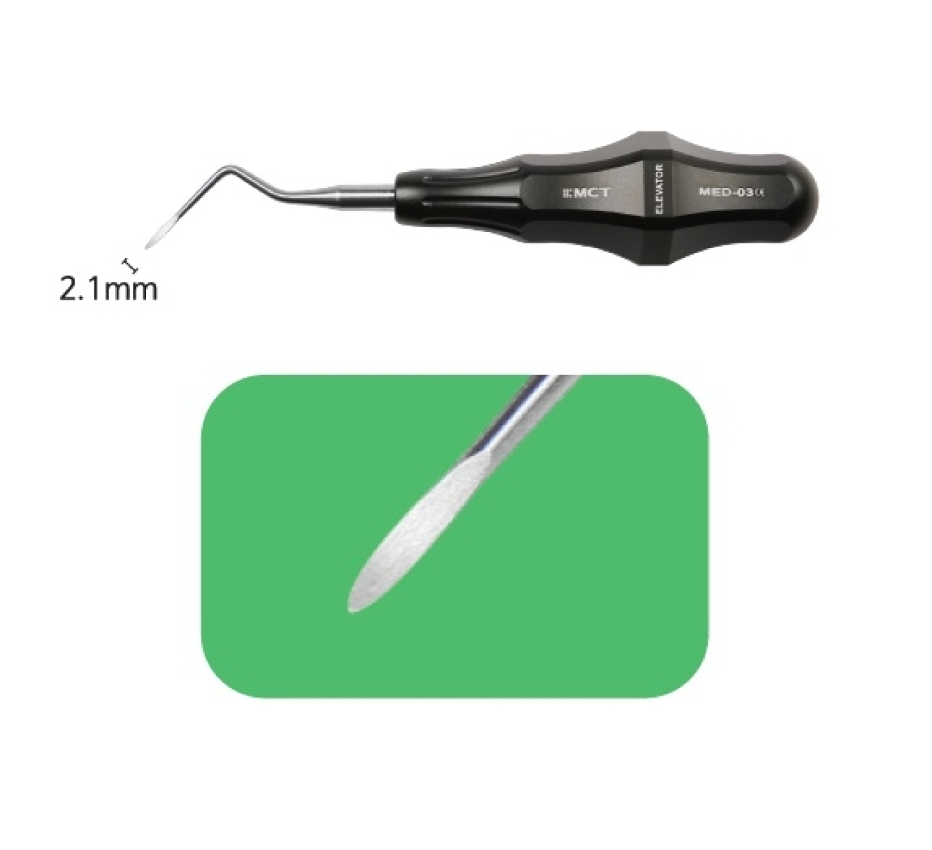 MED-03 Корневой элеватор D03 Heidbrink для удаления отломков корней, правый, Mr.Curette Tech, Южная Корея