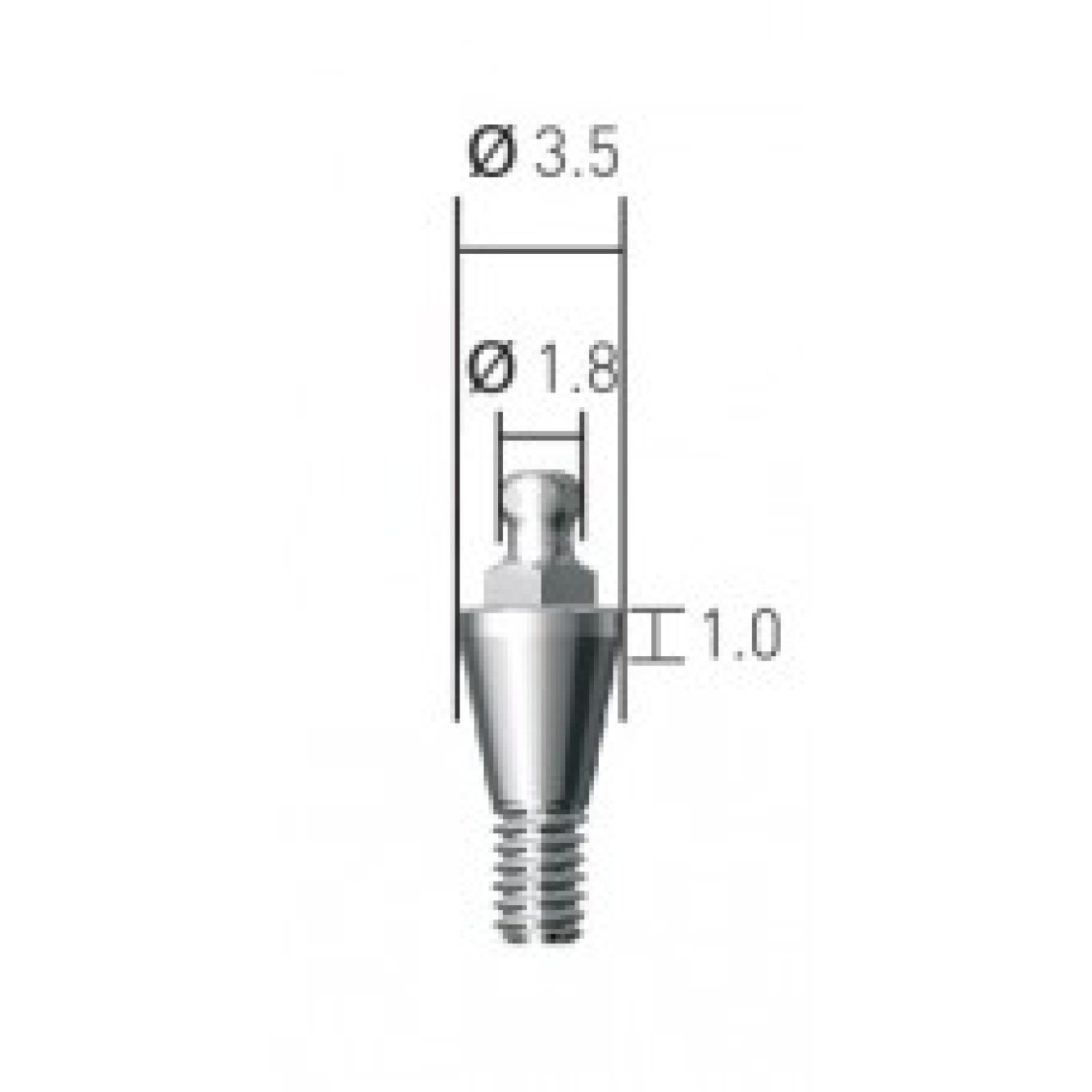 BAB351018 Шариковый аттачмент, Dentium (Ю.Корея)