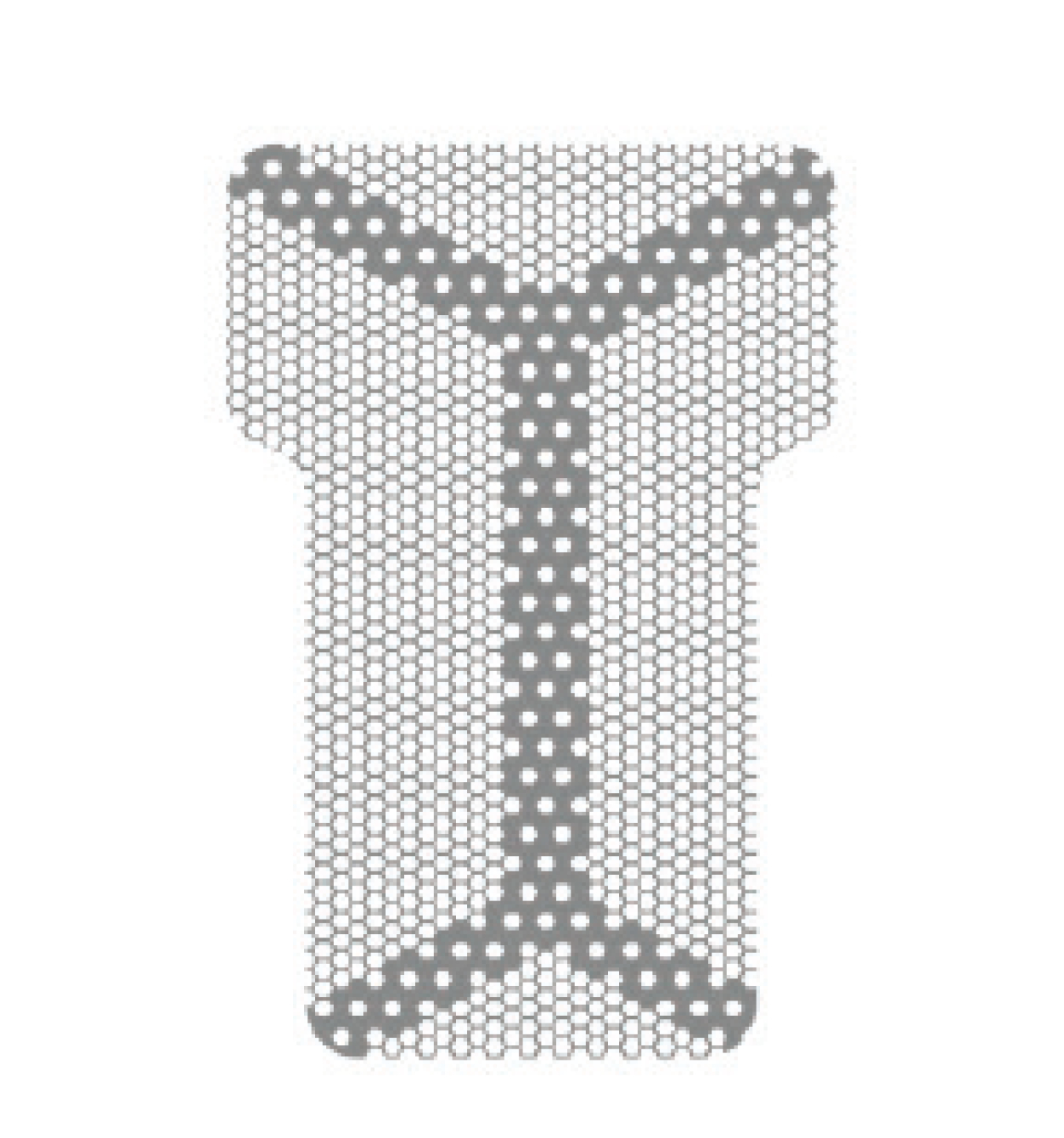 HM-01-07 Титановая сетка уcиленная (шестигранник) 14х21 мм, Mr.Curette Tech, Южная Корея