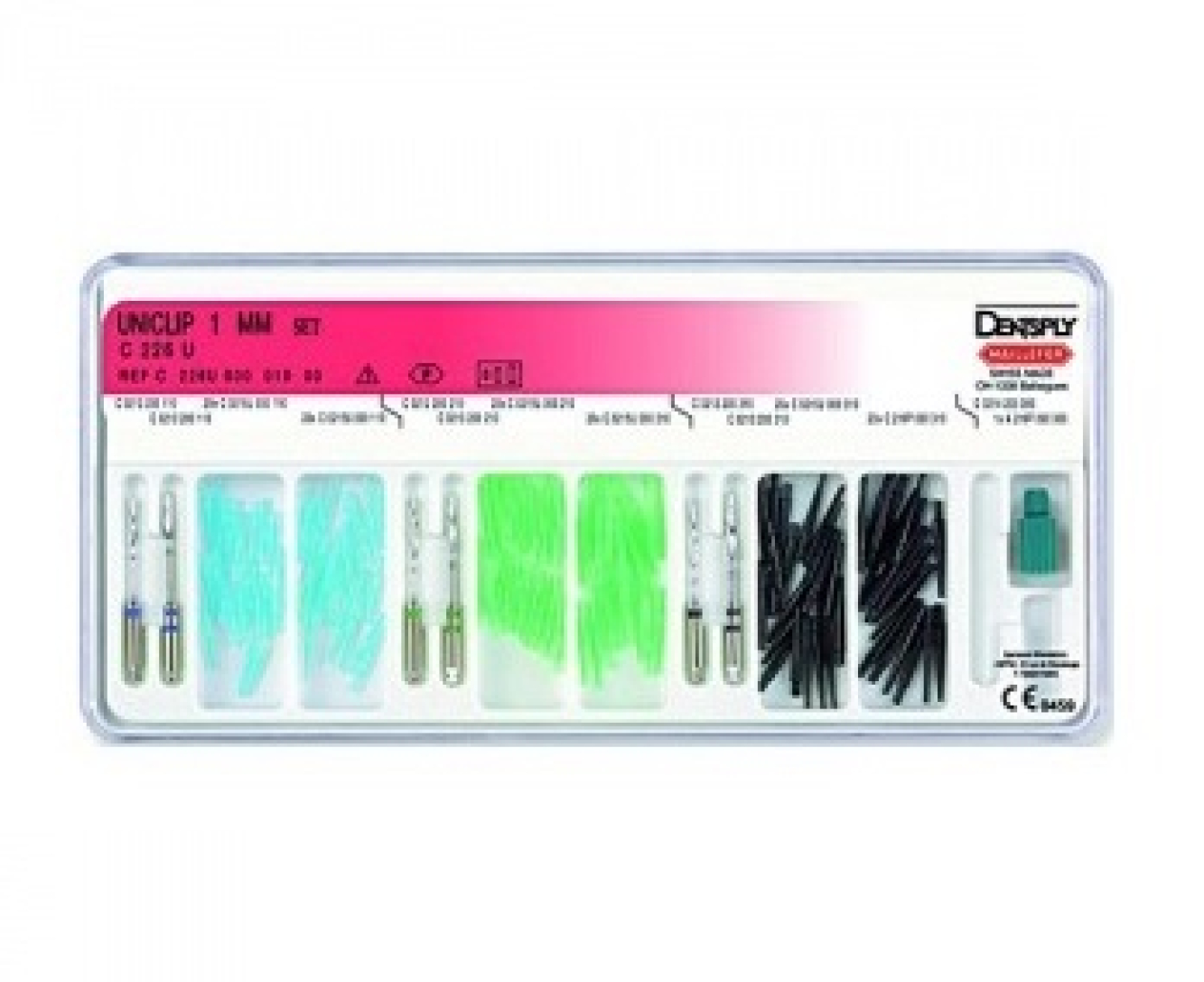 C226U00001000 Юниклип / Uniclip 1 набор, штифты беззольные, пластиковые, Dentsply (Германия)