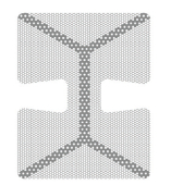 Титановая сетка (мембрана) с каркасом, 24х30х0.1 мм, шестигранная ячейка 0.36 мм