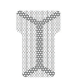 Титановая сетка (мембрана) с каркасом, 14х21х0.1 мм, шестигранная ячейка 0.36 мм