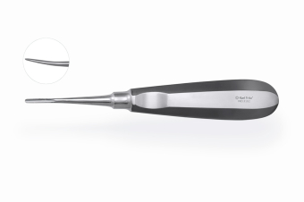 Элеватор Lindo-Levien с микрозубцами Microsaw изогнутый, 2.5 мм