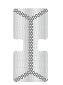 Титановая сетка (мембрана) с каркасом, 14х30х0.1 мм, шестигранная ячейка 0.36 мм